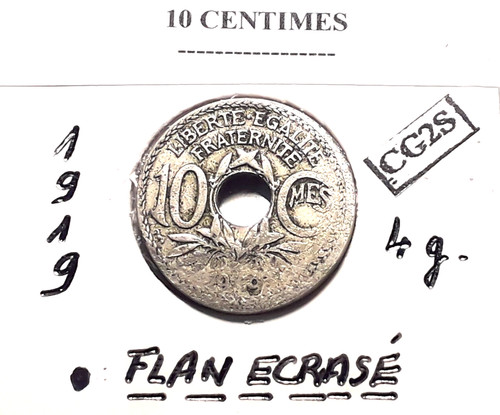 Fautee centimes 1919 - 10,