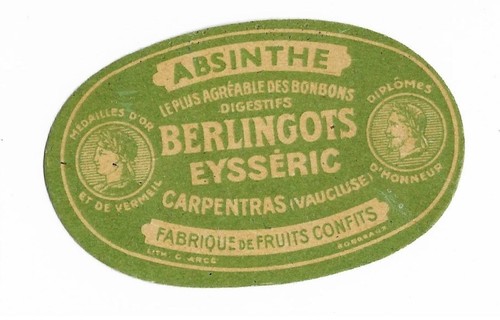 Etiquette absinthe berlingots - etiquette,