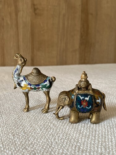 Lot figurines cloisonné