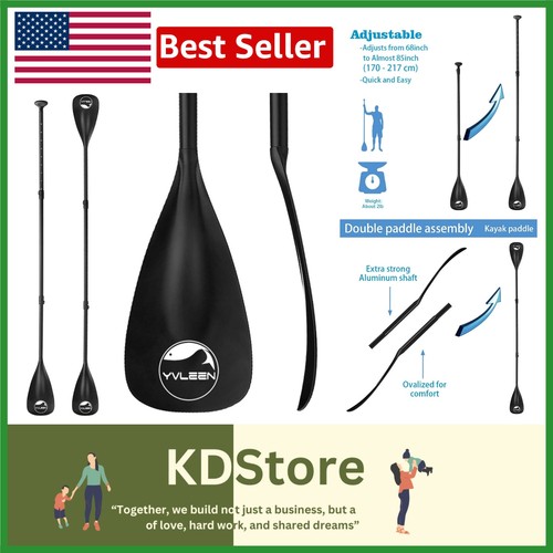 Ergonomic piece sup paddle - ergonomic, 4-piece