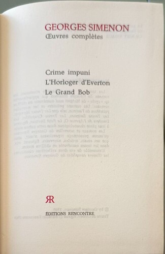 Georges simenon oeuvres - simenon,