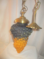 SUSPENSION  ART NOUVEAU ART DECO BRONZE GLOBE PATE  DE VERRE ERA Muller Degue 