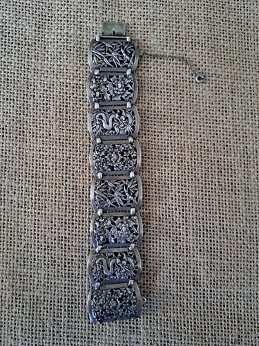 Bracelet argent massif - argent, ancien