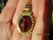 Ancien pendentif en verre scarabée Art Déco vintage antique jewelry pendant