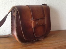 Superbe sac a main besace CUIR   vintage authentique an 50 60 70 