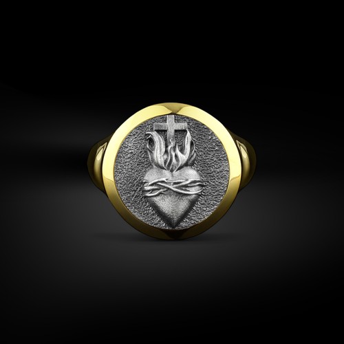Bague homme chevalière - , christ