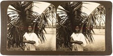 PHILIPPINES Beauté philippine Belle Jeune Femme Photo Stereo Vintage 1901
