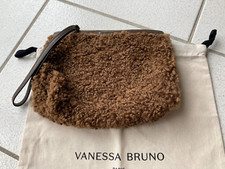 sac pochette Vanessa Bruno shearling marron neuf
