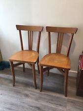 Lot de 2 chaises bistrot Années 60 Style Baumann