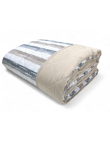 Couette rayée beige - ,