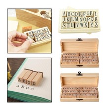 Lettres de L'alphabet En Bois Timbres Timbre En Caoutchouc Symbole Timbre Sceau