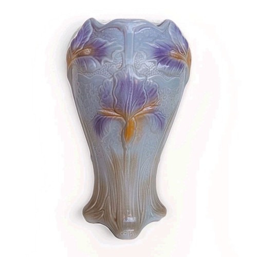 Magnifique vase aux - iris, en