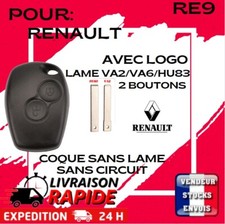 Coque CLES + LOGO Clef  2 Bts RENAULT : Twingo -Modus -Kangoo 2 -Clio 3 Va2 Hu83