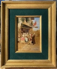 Tableau sur bois de noyer une