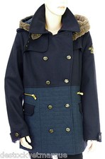 GAASTRA Manteau caban officier GOLETTA veste femme navy bleu marine taille L