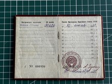 URSS CERTIFICAT BREVET DE LA MÉDAILLE DE L'ORDRE DE LENINE 1957 RUSSIE
