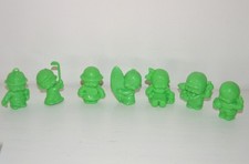 Lot 7 figurines verte BONUX AJENA KIKI Monchhichi SEKIGUCHI publicitaire vintage