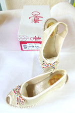 CHAUSSURES FEMME T37 ESPADRILLE AEDO OR WOMAN SHOES Damenschuhe zapatos de mujer