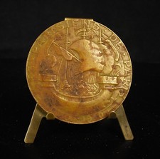 Médaille par Charles Perron Les parisiens de Paris La seine Mère et fils Medal