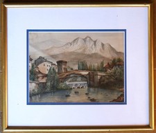 tableau aquarelle ancienne