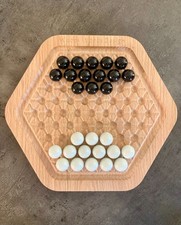 Jeu Abalone XL en chêne rouge (artisanal, made in France, neuf)