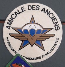 Sticker 1° RCP Autocollant 7cm Amicale Régiment Chasseurs Parachutiste VINTAGE 2