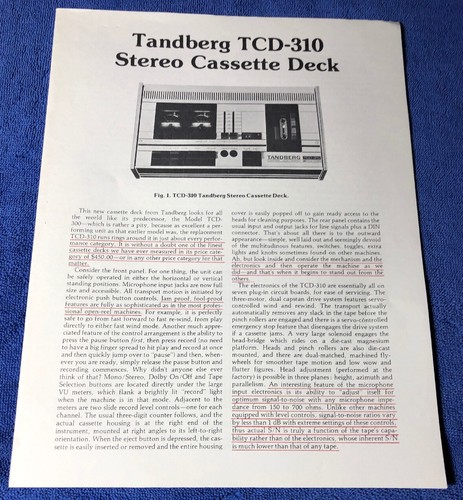 Tandberg tcd 310 stereo - tandberg,