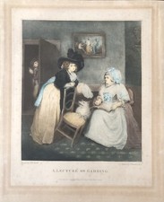 A Lecture on Gadding- Aquatinte de Francesco  Bartolozzi d’après J-R. Smith 1789