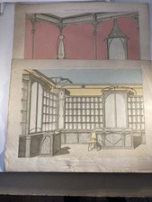 Dessin De Menuiserie d’art Nouveau Authentique Vers 1900