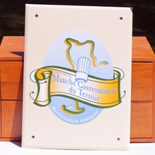 Plaque émaillée de restaurant Association Manche Gastronomie du Terroir