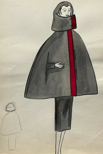 Manteau gris dessin original - dessin,