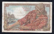 Billet francs pecheur - de, 20