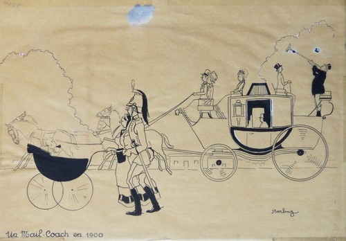 Militaire calèche dessin - militaire,