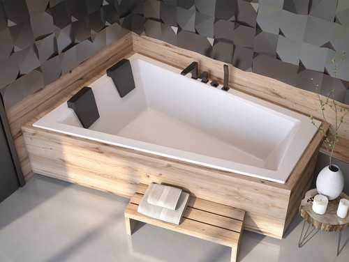 Baignoire bain angle - d'angle, 170x125