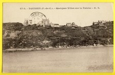 CPA EQUIHEN (Pas de Calais) VILLAS sur la FALAISE Rare Cachet Coucher de Soleil