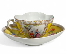 Carl Thieme tasse porcelaine allemande signé XIXe ERA Dresde Meissen