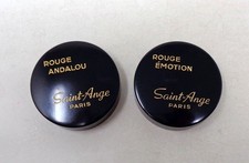 Lot de 2 boites à poudre anciennes - Saint Ange Paris - Rouge Andalou et émotion