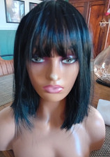 perruque carré noire droite