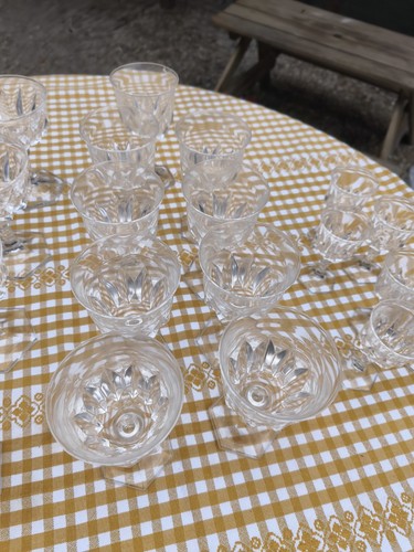 Lot verres cristal - 8,