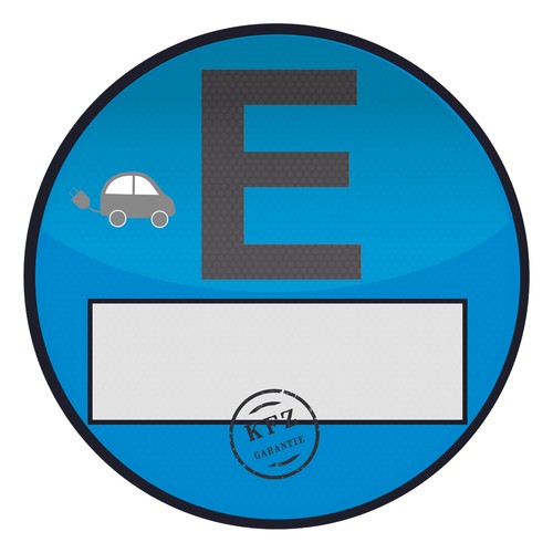 Plaque autocollant film - e,