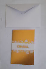 PARFUM CHANEL CARTE NOEL 2024 - DOUBLE CARTE OR  AVEC FLOCONS BLANCS