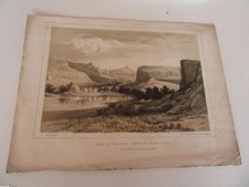 GRAVURE 19° USA ETATS UNIS HEAD OF THE FIRST CANION OF GRAND RIVER 