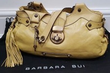Barbara Bui Cuir Jaune Laiton Ton Matériel de Marque Petit Sac Sac Bandoulière