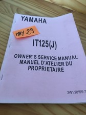 Yamaha IT125J IT125 J IT 125 3W1 revue technique workshop service Manuel atelier