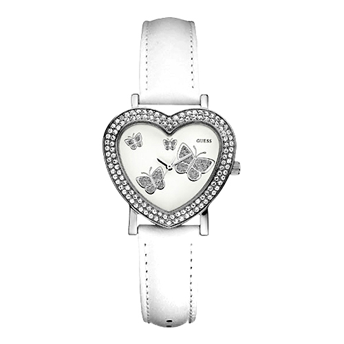 Neuf guess cuir blanc bande - cuir,