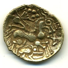 (3172) TRES RARE ( R2 ) AULERQUES ÉBUROVICES - Hémistatère au loup, joue tatouée