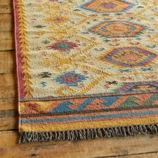 Tapis Kilim Laine Jute Runner
