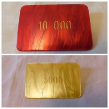 2 plaquettes - jetons de Casino 10 000 et 5000