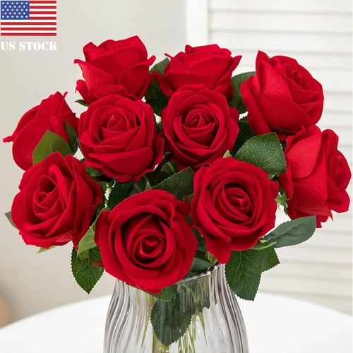 20pcs red silk roses - 20pcs,