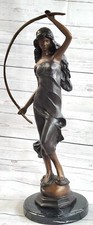 Pendule Sculpture Bronze Dorée Art Nouveau Moreau Rare Superbe